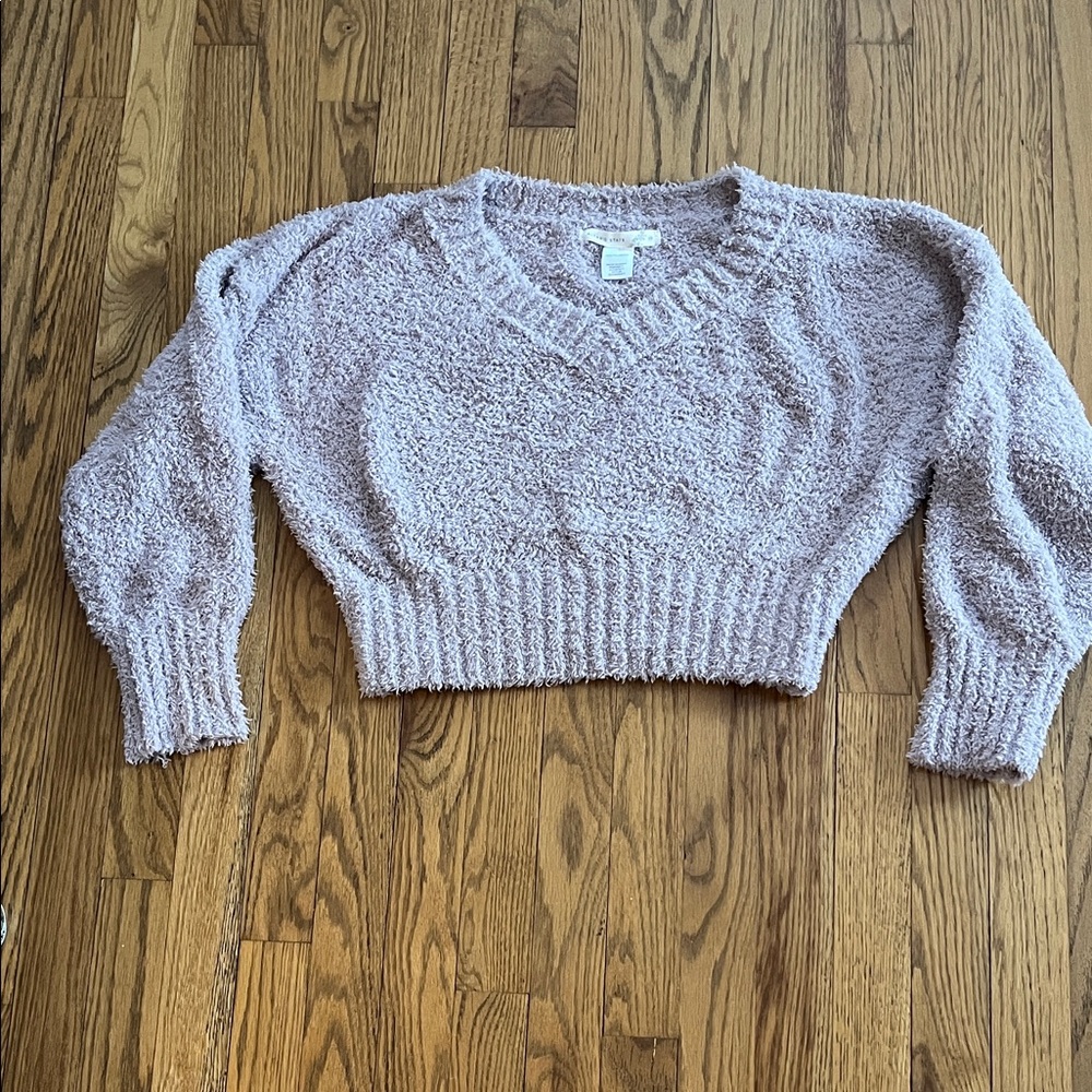 Altar'd State V-Neck Sweater in Soft Lavender